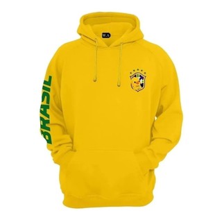 Moletom Brasil Unissex Masculino e Feminino Torcedor Conforto Premium Estilo Esportivo