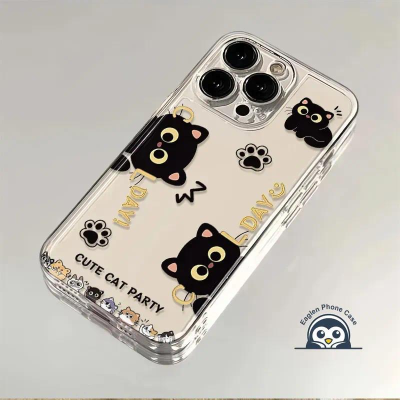 น่ารักแมวดําเคสโทรศัพท์สําหรับ iQOO S30 Pro Mini Z9S Z10 Turbo Z9 Turbo Plus Z9X Z8 Z8X Z7X Z7i Z6 Z