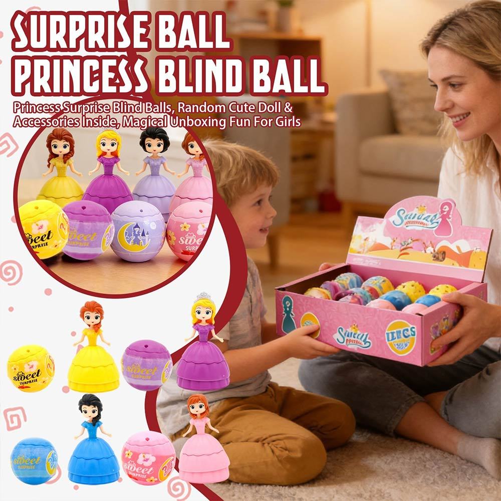 Surprise Ball Disassembly, Princess Ball DIY Doll, Surrounding Cake Ornament, Easter Egg Toy