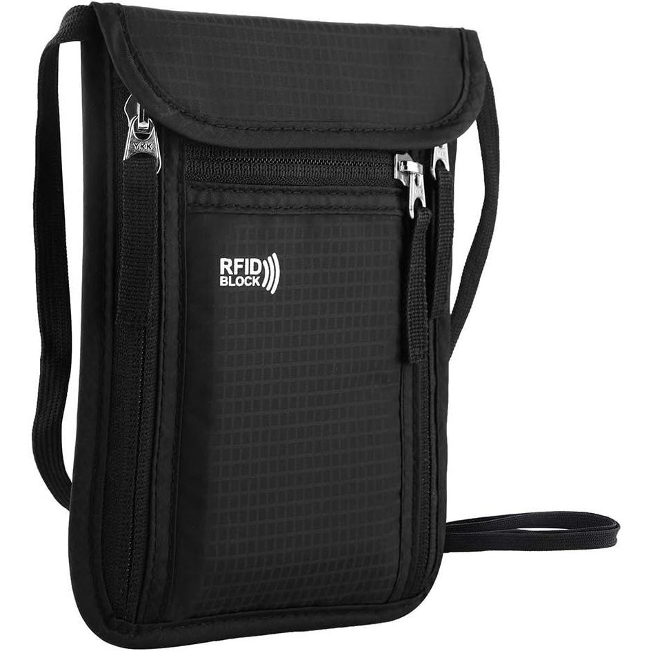 กระเป๋าเดินทางกระเป๋าสตางค์คอ Family Passport Holder Organizer Case พร้อม RFID Blocking | การปิดกั้น