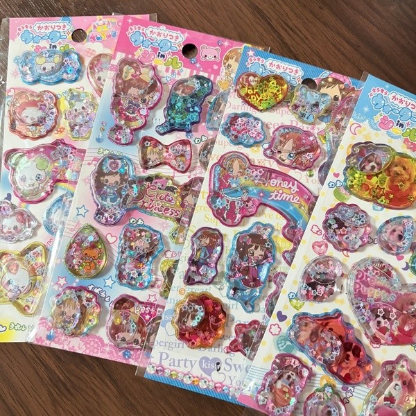 ญี่ปุ่น Kawaii 3D Shaker สติกเกอร์-Glitter Shakeable สาวการ์ตูน & Puppy Decals สําหรับ Scrapbooking,วารสาร,เคสโทรศัพท์ & DIY หัตถกรรม