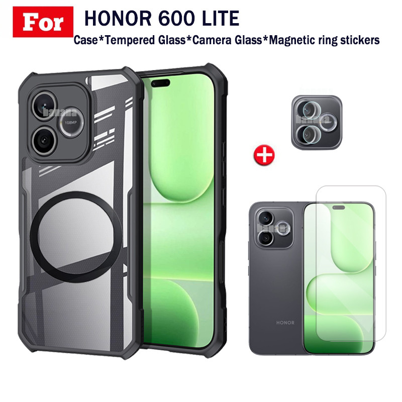 4 in 1 Honor 600 Lite เคสโทรศัพท์กันกระแทกสําหรับ Honor 400 Lite X9D X7D X8D X7C พร้อมสติกเกอร์ชาร์จ