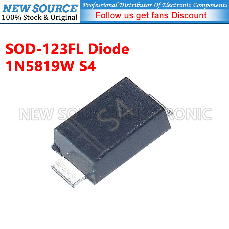 [50-200 ชิ้น] 1N5819W S4 SOD-123FL SMD Rectifier ไดโอดและป้องกันไฟกระชาก แหล่งใหม่