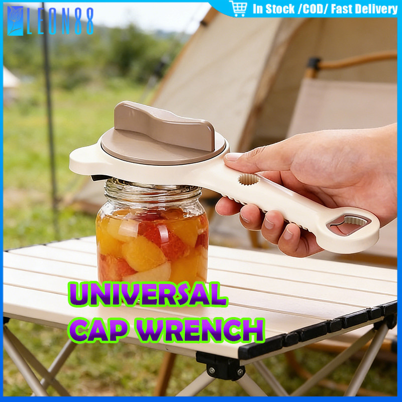 ของมาใหม่！ที่เปิดกระป๋อง ที่เปิดฝาขวดอเนกประสงค์ ดีไซน์4in1 วัสดุABS ประหยัดแรง สำหรับกระป๋อง2.5-9CM แบบปรับได้