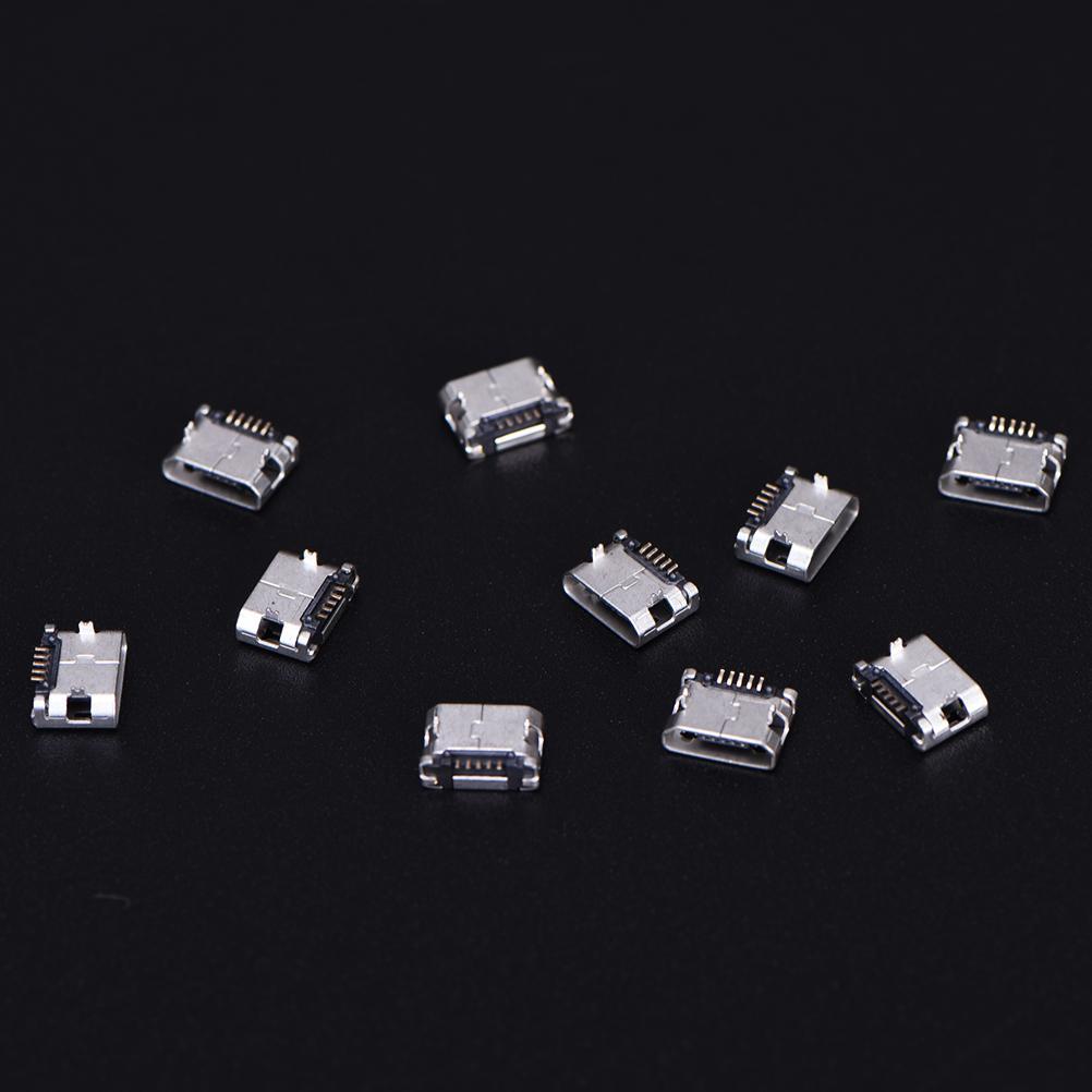 OZTH 10pcs Micro USB 5pin B ประเภทหญิงสําหรับ Connector 5 pin ชาร์จ Soet Vary