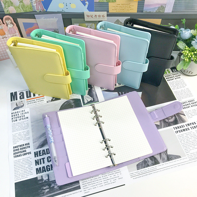 PU สมุดโน๊ตแบบหลวม Simple Business Notebook Loose-Leaf Notepad Notepad Notepad สํานักงานการประชุมพิม