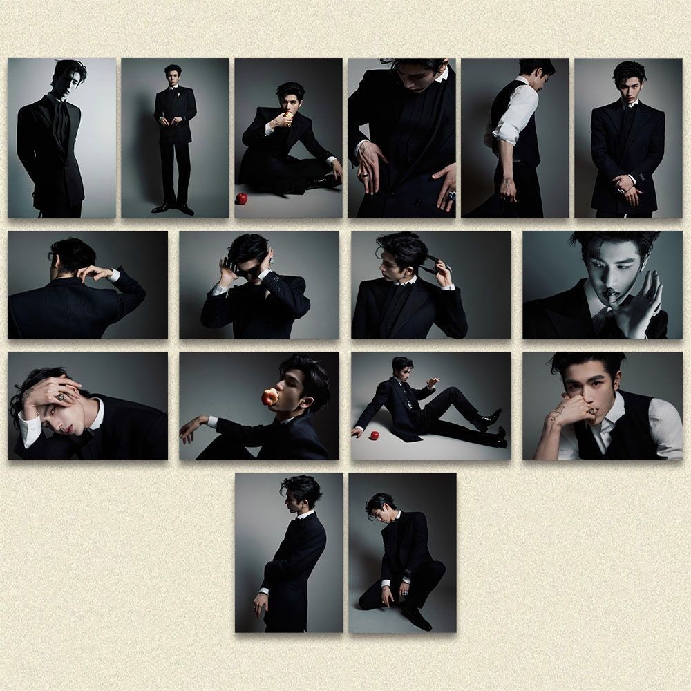 Zhang Linghe elle High-Appearance หล่อ Zhang Linghes สีดําสีขาวชิ้นขนาดใหญ่วอลนัทพิเศษความรู้สึกระดั