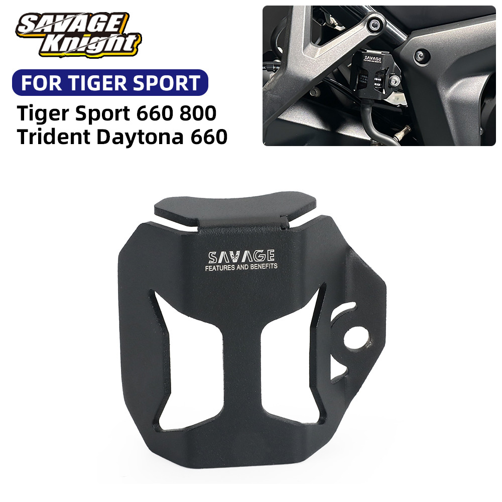 SC Motorcycle Rear Brake Master Fluid Reservoir Cover Guard For Daytona 660 Trident 660 Tiger Sport 
