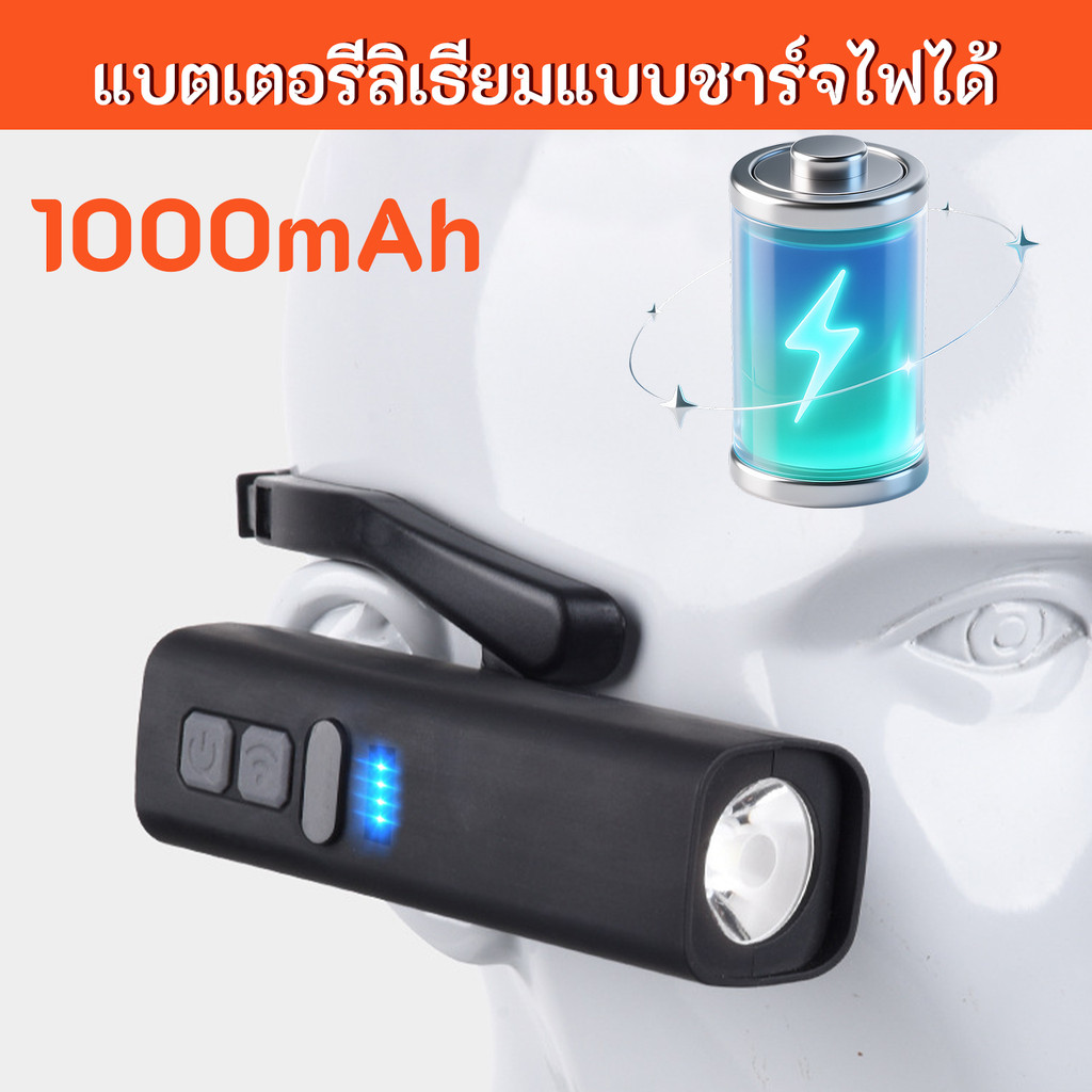 โดร์ไฟฉายคาดหัวแบบหนีบหู กันน้ำ IPX4 พกพาสะดวก น้ำหนักเบา เหมาะสำหรับการเดินป่า ราคา ถูกที่สุด ดีลบีเคเค แกลเลอรีภาพที่ 3