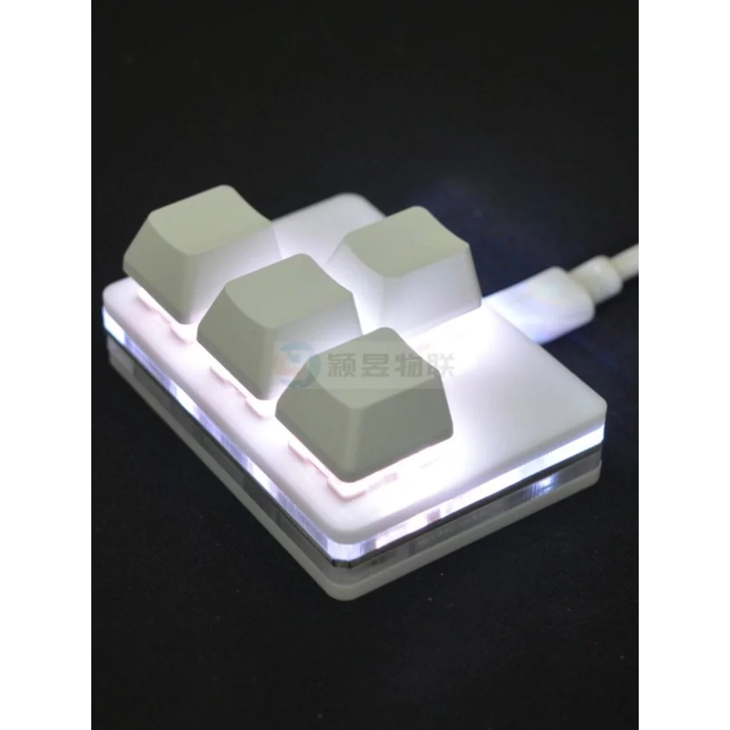 คีย์บอร์ดกลไกขนาดเล็ก 4 คีย์ WASD แบบมีสาย USB แกนสีแดง