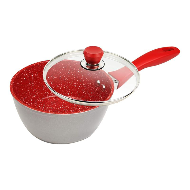 【Japan Authentic Product】Flavor Stone 16cm Milk Pan with Lid, Non-Stick, Small Milk Pan