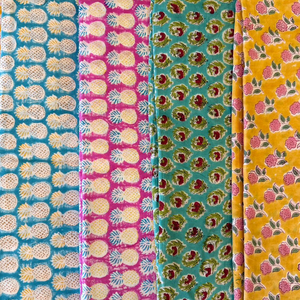 Indian Hand-Engraved Rubbing Plant Dyed Long-staple Cotton Fabric Home Fabric Clothing Bag [11]