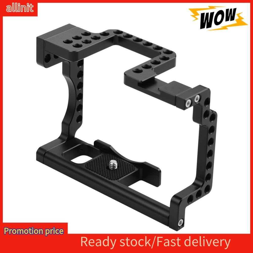 Allinit Allinit Andoer โครงใส่กล้อง Rig อลูมิเนียมอัลลอยด์พร้อมรองเท้าเย็น 1/4 ด้าย Canon M50 Mirror