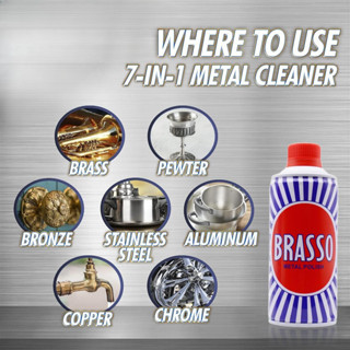บรัสโซ Brasso 100/200 มล ขัดเงาโลหะ  ฟื้นชีวิตทองเหลือง-สแตน…