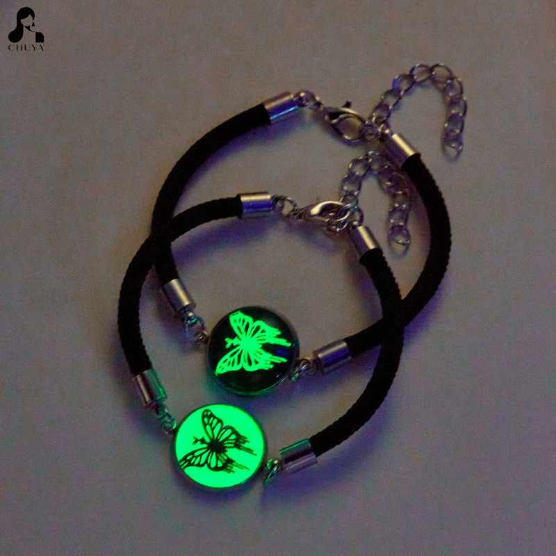 Chuya Glow Butterfly Bracelet, Luminous Flary Adjustable Charm Bracelet