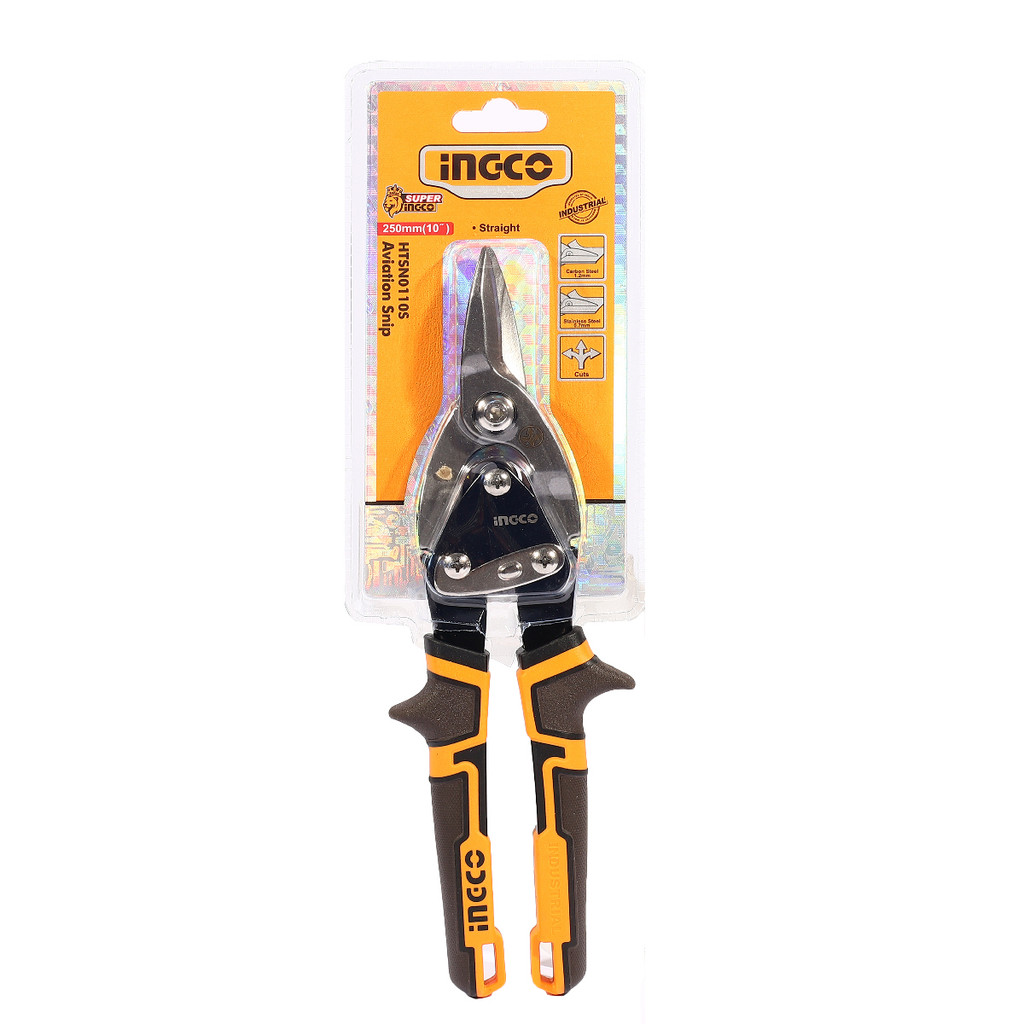 INGCO HTSN0110Sกรรไกรตัดแผ่นเหล็ก10″ ตัดตรง HTSN0110S AVIATION SNIP (อิงโก้) ราคา ถูกที่สุด ดีลบีเคเค