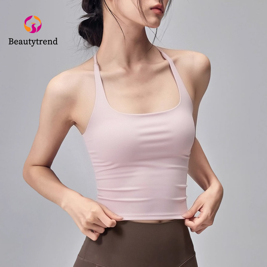 สปอร์ตบราเซ็กซี่สำหรับออกกำลังกาย พร้อมสายคล้องคอแบบสี่เหลี่ยม เสริมความสะดวกในโยคะและพิลาทิส