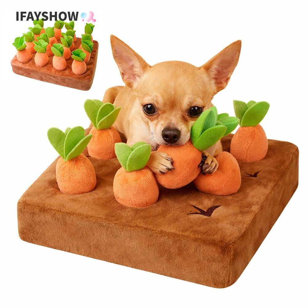 IFAYSHOW แครอท Snuffle Mat, Mental Stimulation แครอทที่ถอดออกได้ของเล่นปริศนาแบบโต้ตอบ, Interactive Feeding Stress Relief Foraging Slow Feeder Puppy