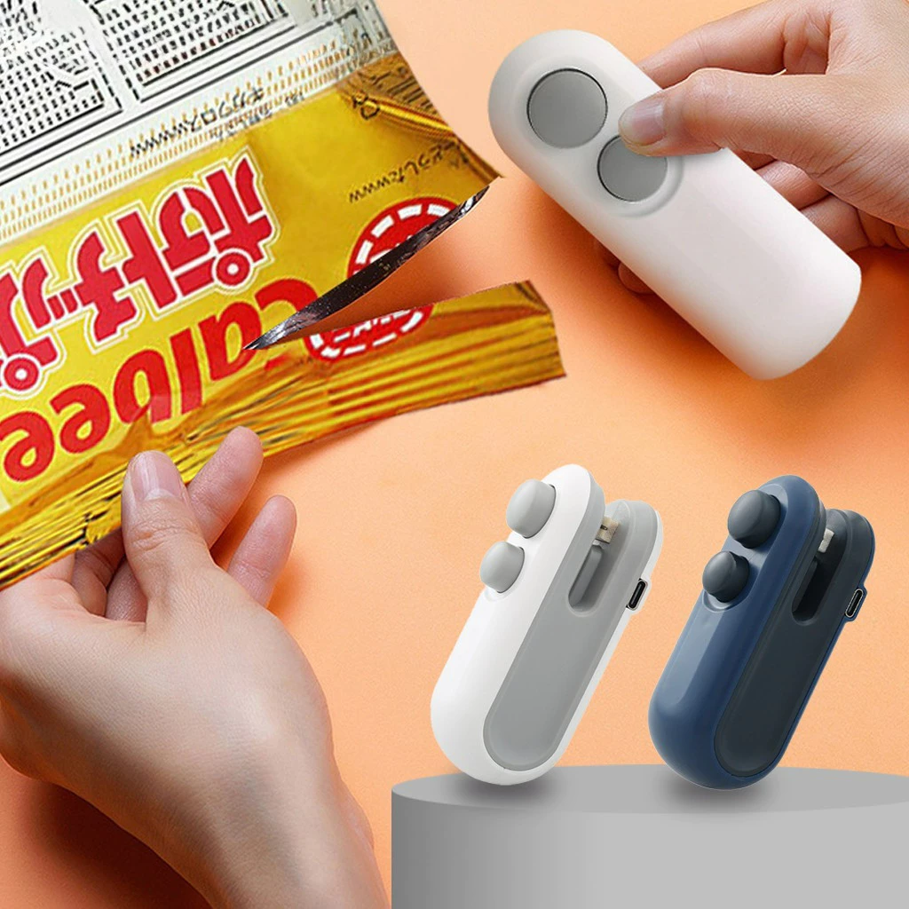 เครื่องซีลถุง เครื่องซีลขนาดเล็ก ชาร์จ USB พกพา การเปิดและปิด เครื่องซีล กันความชื้นและกันฝุ่น เก็บอาหารให้สด ใช้งานง่าย