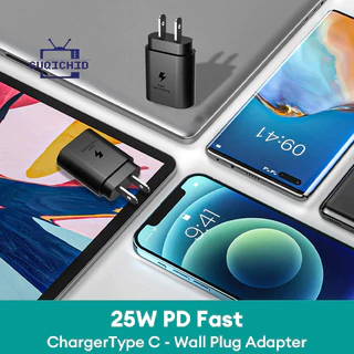 หัวชาร์จเร็ว+สายชาร์จเร็ว PD อะแดปเตอร์ชาร์จเร็ว Samsung 25W พร้อมสายชาร์จอัจฉริยะแบบหยด องรับรุ่น 7~15