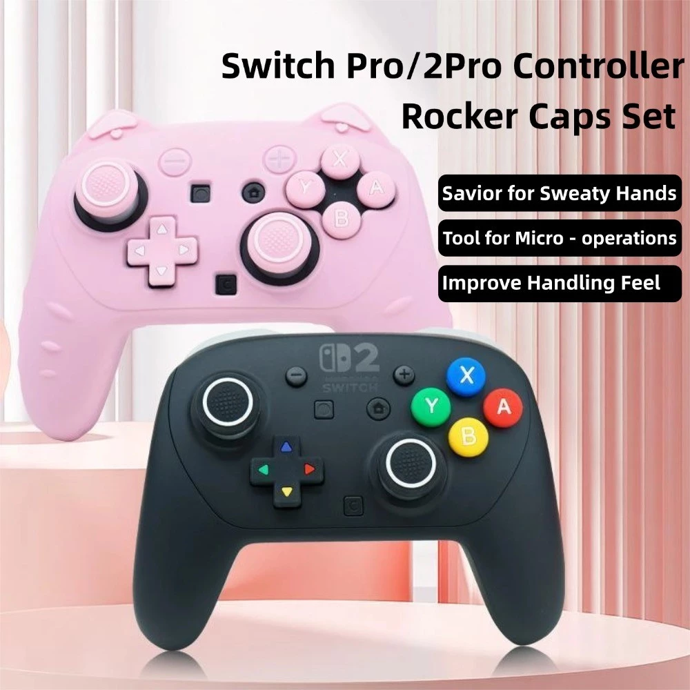Switch Pro Controller Rocker Caps สําหรับ Nintendo Switch Pro/2Pro Controller Soft Touch ทนทาน Grip ชุดหลายสี Ditto พร้อมสต็อก
