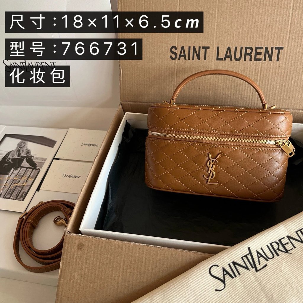 หรูหรา Saint Laurent กระเป๋าเครื่องสําอางขนาดเล็ก Mini Saint Laurent Saint Laurent กระเป๋า Saint Lau
