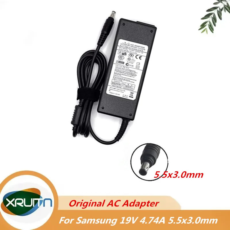 ของแท้ AD-9019S 90W 19V 4.74A AC แล็ปท็อปอะแดปเตอร์สําหรับ samsung RV711 R428 R410 R520 R522 R530 R5