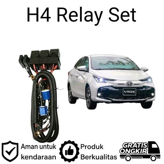 AM ชุดรีเลย์ H4 ไฟหน้า LED Toyota vios gen3 Car
