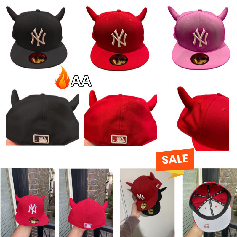 ใหม่/Era New York Yankees Red Ryder Studio Devils Corner 59FIFTY ติดตั้ง Ha [เทรนด์] ใหม่ประณีตปิดแฟ