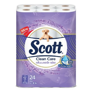 SCOTT กระดาษชำระ Clean Care กลิ่นเนเชอรัลเฟรช (แพ็ค 24 ม้วน)