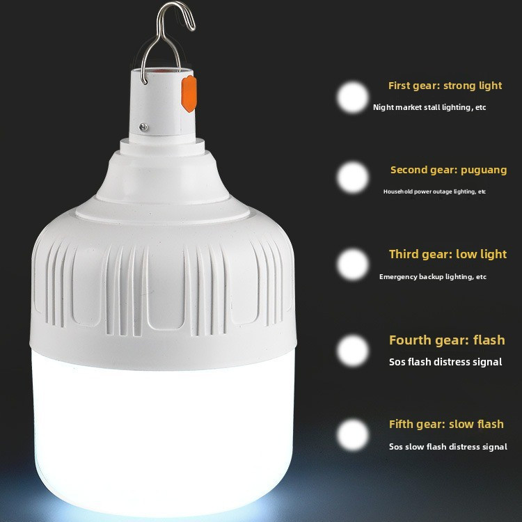 หลอดไฟ Led กลางแจ้ง Camping Stall Light usb หลอดไฟแบบชาร์จไฟได้ Foot Power หลอดไฟแบบชาร์จไฟได้