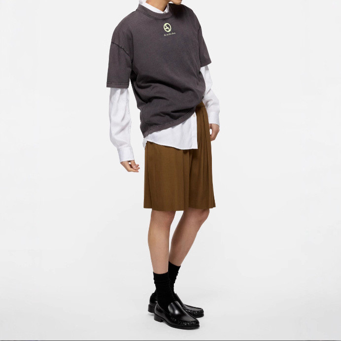 T3Q5 AC Logo pattern print simple casual round neck short sleeve T Unisex T-Shirt