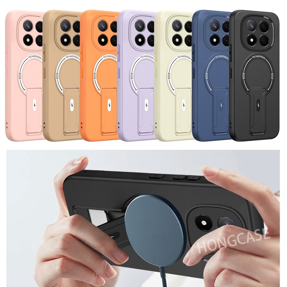 เคสโทรศัพท์สําหรับ Redmi หมายเหตุ 15 Pro + Plus Note15 4G 5G 2025 ซองหนังแม่เหล็กรูปแบบกันกระแทกป้องกันธุรกิจกลับปกแข็ง