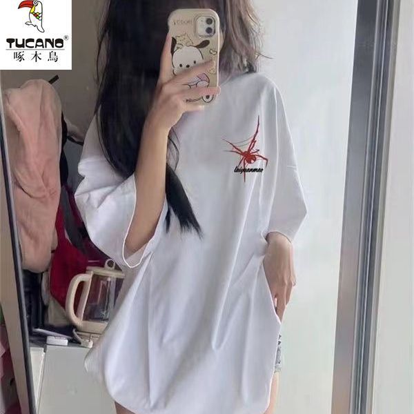 COD 2026 Woodpecker Spider พิมพ์เสื้อยืดแขนสั้นฤดูร้อนสไตล์ใหม่รอบคอชายครึ่งแขน Street Wear T อินเทร