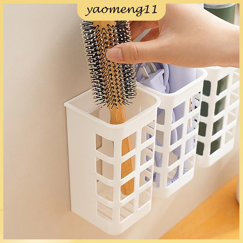 YM เครื่องมือผมผู้ถือแปรงติดผนังใช้ Punch ฟรี Multifunctional Organizer Rack Morden ชั้นวางของในห้องน้ํา TH