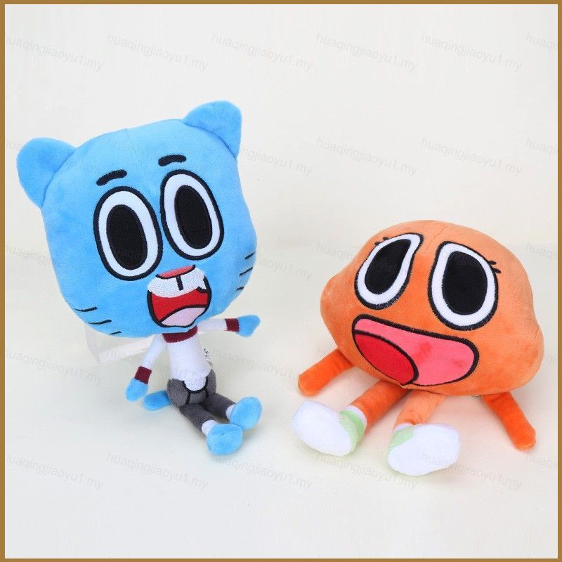HQ 25cm Amazing World of Gumball ตุ๊กตาตุ๊กตา Gumbo Darwin Anais ตุ๊กตาของเล่นเด็กของขวัญวันเกิด