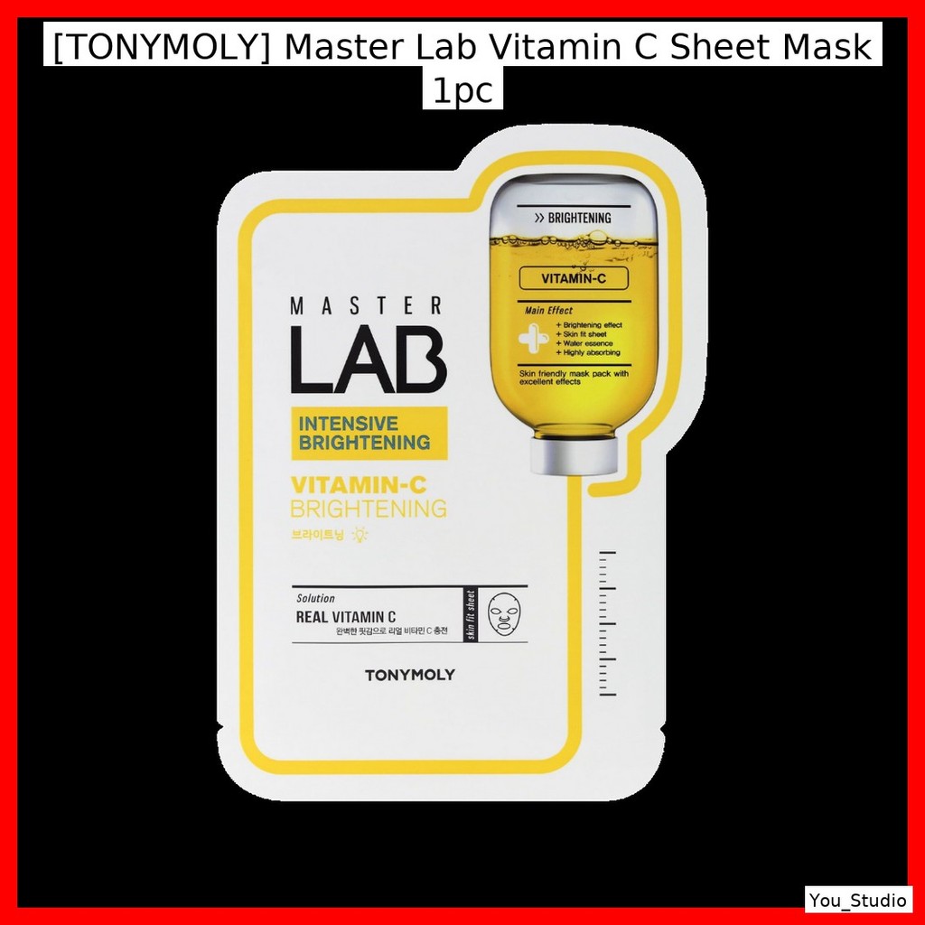 [TONYMOLY] TONYMOLY Master Lab Vitamin C Sheet Mask 1 ชิ้น / เพิ่มผิวหมองคล้ํา! Vitality Charging Br
