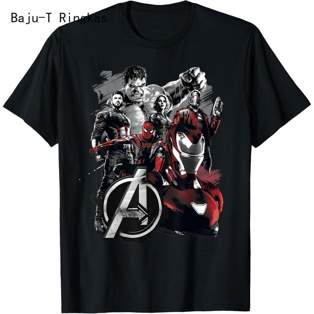 Infinity War Avengers Grunge Logo Graphic T-Shirt Mens tops T shirts