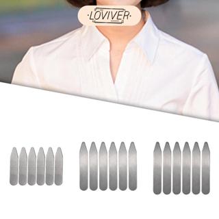 ชุด 6 ชิ้นคอปกอยู่ขอบเรียบไม่ลื่นสําหรับเครื่องแบบผู้หญิงผู้…