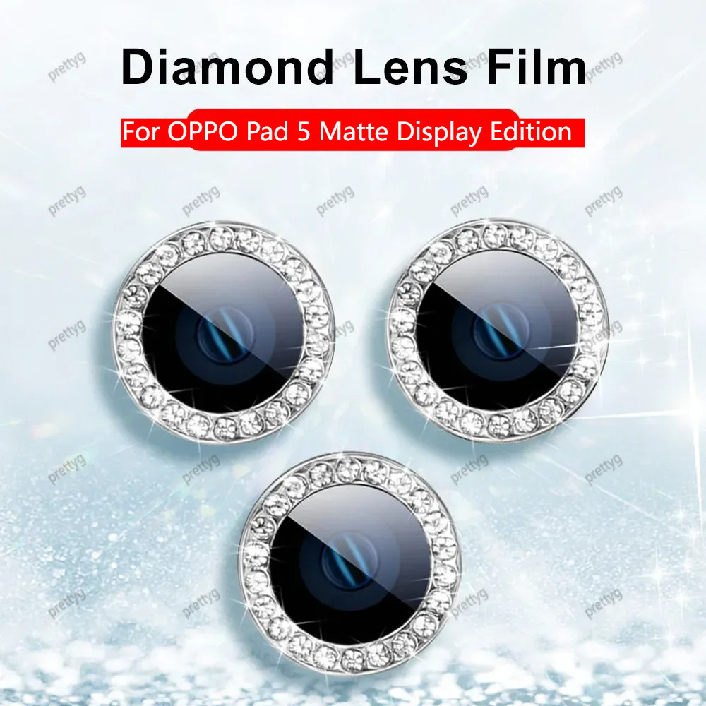 Luxury Diamond Lens Protector สําหรับ Oppo Pad 5 Matte Display Edition Air5 12.1 นิ้ว 2026 แท็บเล็ตกล้องกระจกนิรภัยแหวนฝาครอบ