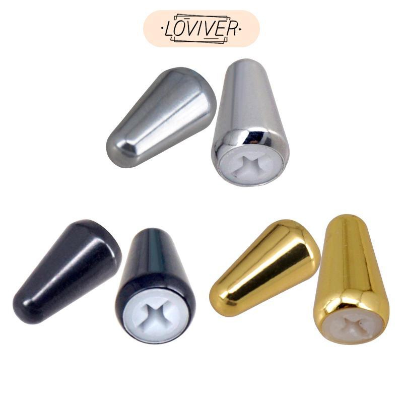 2 ชิ้นสลับปุ่มเคล็ดลับหมวก, 3-Way 5-Way Guitar Toggle Switch Tip Caps Knob