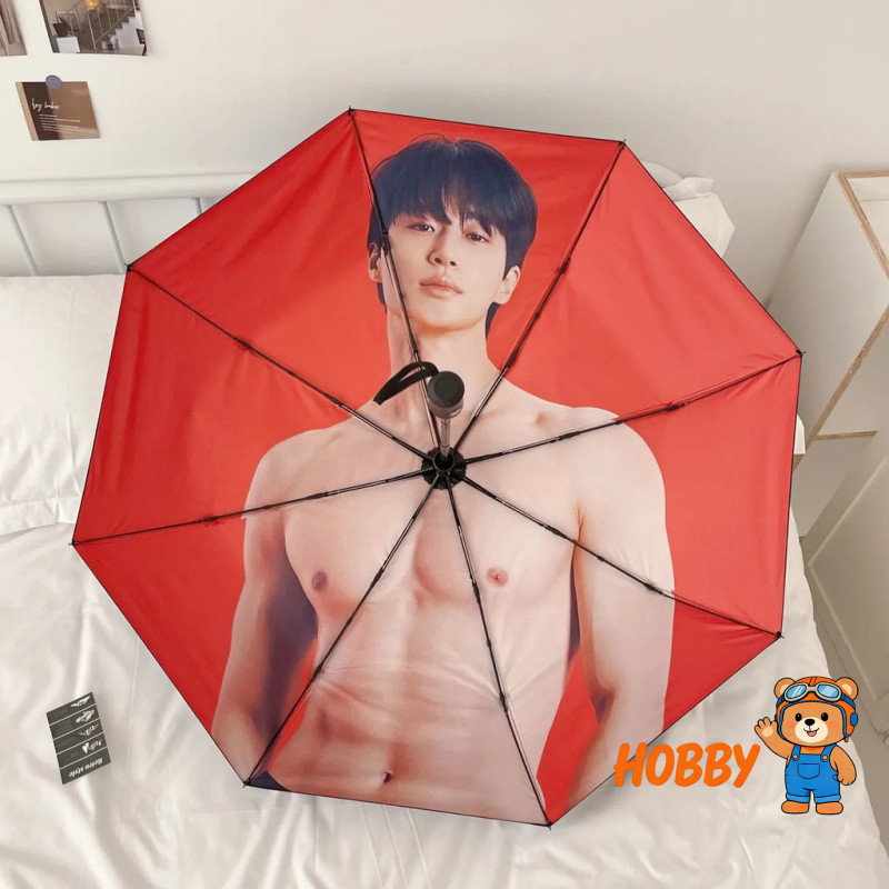 ร่ม MACHO ดีไซน์สนุก ขอบร่มไวนิล ป้องกัน UV และฝน เหมาะสำหรับการป้องกันแสงแดด