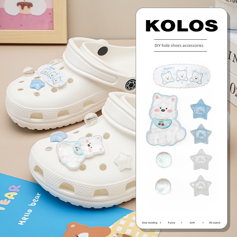 จิ๊บบิท crocs จิบบิท รองเท้าCrocs ตกแต่งด้วยหัวเข็มขัดดอกไม้น่ารัก สำหรับการสร้างสรรค์เอง