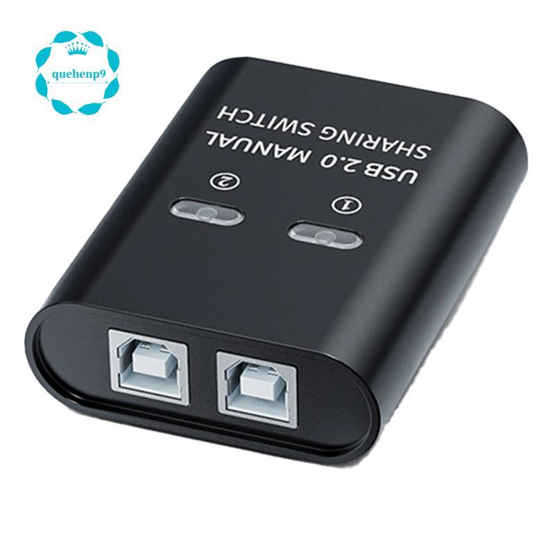 [Fast Q9]สวิตช์ USB 2 พอร์ตคู่มือ USB HUB คอมพิวเตอร์สองตัวแบ่งปันอุปกรณ์เครื่องพิมพ์ดิสก์ U สองในหน