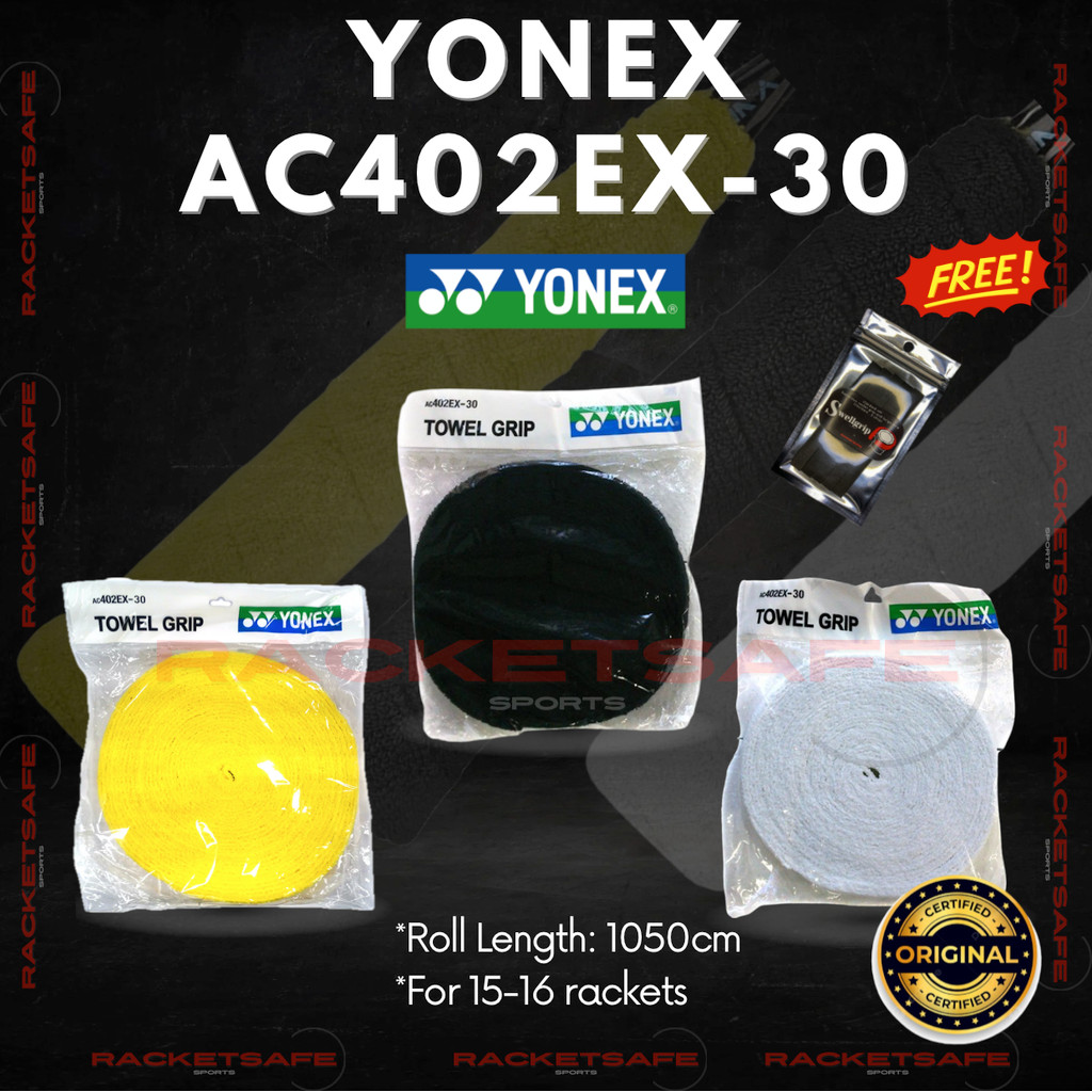 YONEX AC402 EX-30 -badminton กริป-ผ้าเช็ดตัว Grip-overgrip-yonex ผ้าเช็ดตัวด้ามจับ
