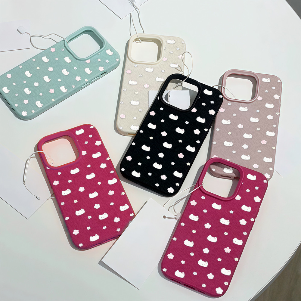 จัดส่งฟรีในพื้นที่ เคสโทรศัพท์ลูกแมวสีขาวสำหรับ iPhone 16 15 13 14 11 7 8 PLUS Pro PROMAX