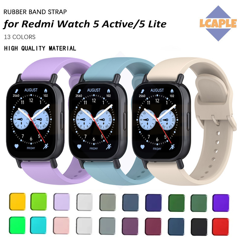 สายซิลิโคน 22 มม. สายยางกีฬาอ่อนนุ่ม for Smartwatch Redmi Watch 5 Active/5 Lite/Samsung/Huawei Watch/Amazfit Bip 6