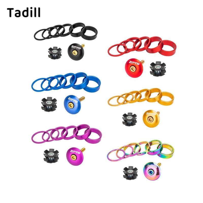 Tadill ชุดหูฟังจักรยาน Spacer ซีลเครื่องซักผ้าด้านหน้าส้อมปะเก็นทนทานซ่อมอุปกรณ์จักรยานเครื่องซักผ้าแบบพกพาน้ําหนักเบาจักรยานส้อมชุดเครื่องซักผ้า