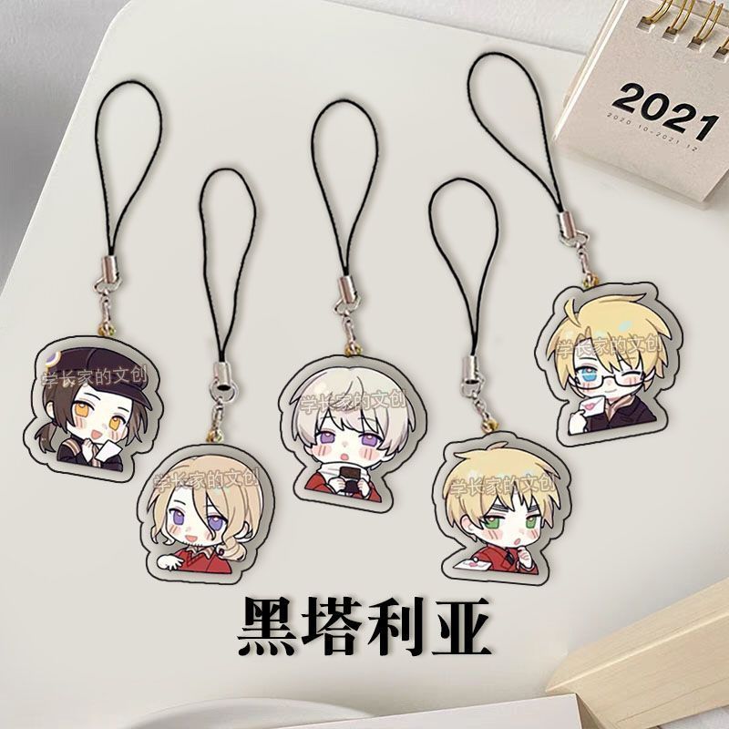 Axis Powers Hetalia Expression Strap Lanyards สําหรับโทรศัพท์มือถือกรณีพวงกุญแจฝาครอบโซ่รถยนต์ Hang