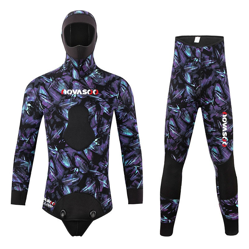 ชุดดำน้ำ 3 มม. ฮูดี้เนโอพรีน super ยืด(camouflage)สำหรับผู้ชาย เหมาะสำหรับดำน้ำตื้นและลึก